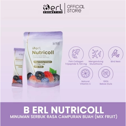 

1SACHET B erl Nutricoll Pouch MixFruit | Sarang Burung Walet | Kolagen | Beauty | Gluthathione | Vitamin C