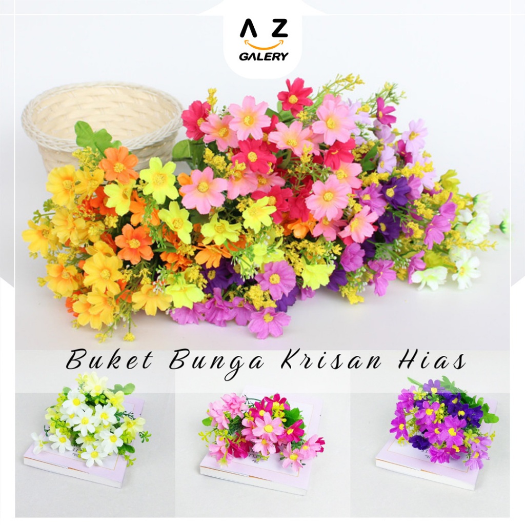 Artificial Flower Bunga Anggrek Plastik Palsu Hiasan Dekorasi Mini Bunga Tangkai Krisan PBP30