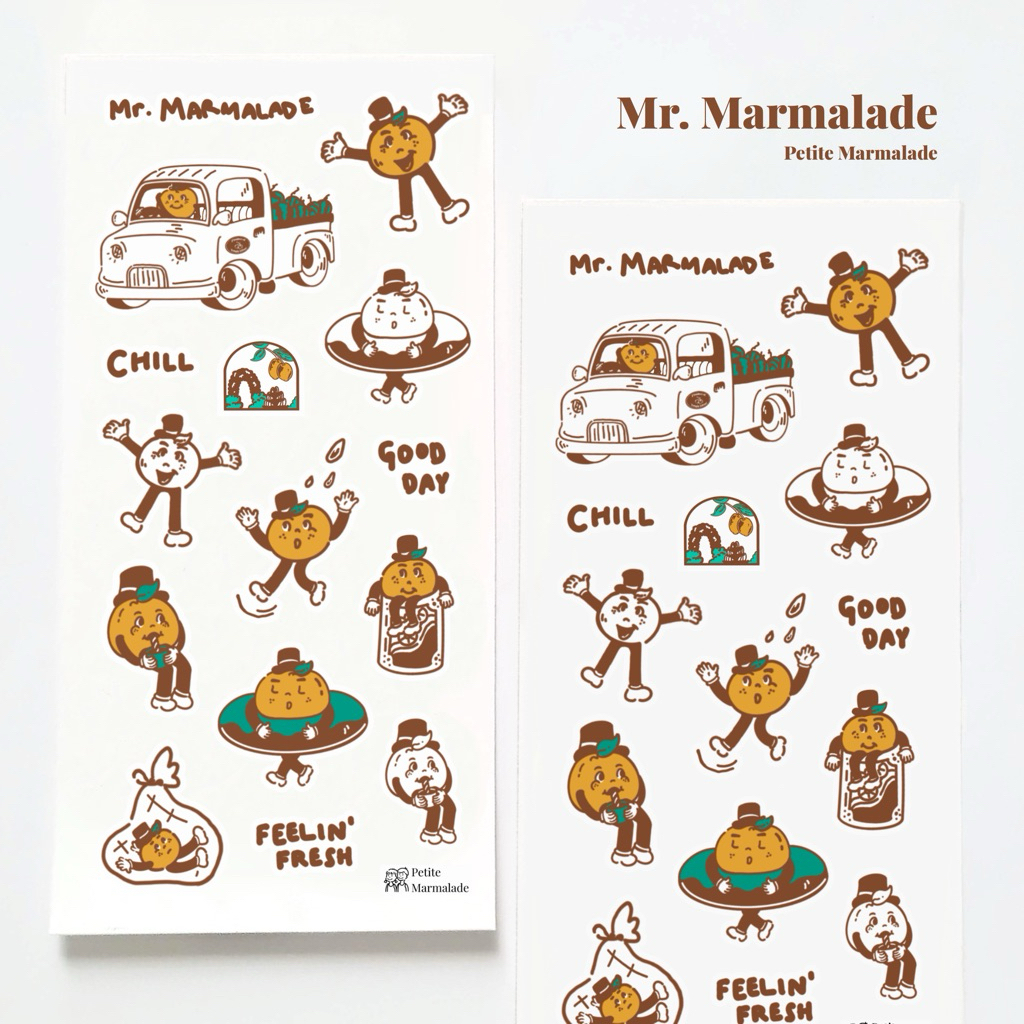 

[Petite Marmalade] Sticker Sheet - Mr. Marmalade