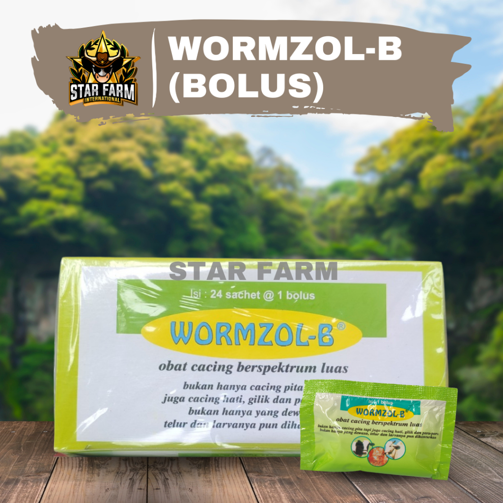 Wormzole Bolus Obat Cacing Ternak - Star Farm