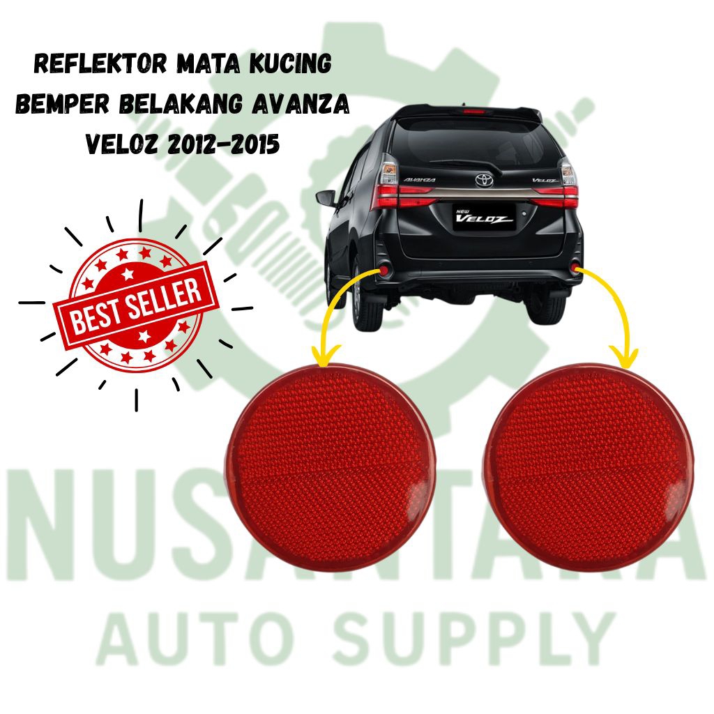 Reflektor Mata Kucing Bemper Belakang Avanza Veloz 2012-2015