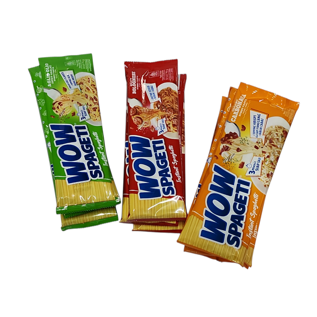 

WOW SPAGETI Spaghetti Instan Spaghetti RENCENG - Netto 88gr x 5bks