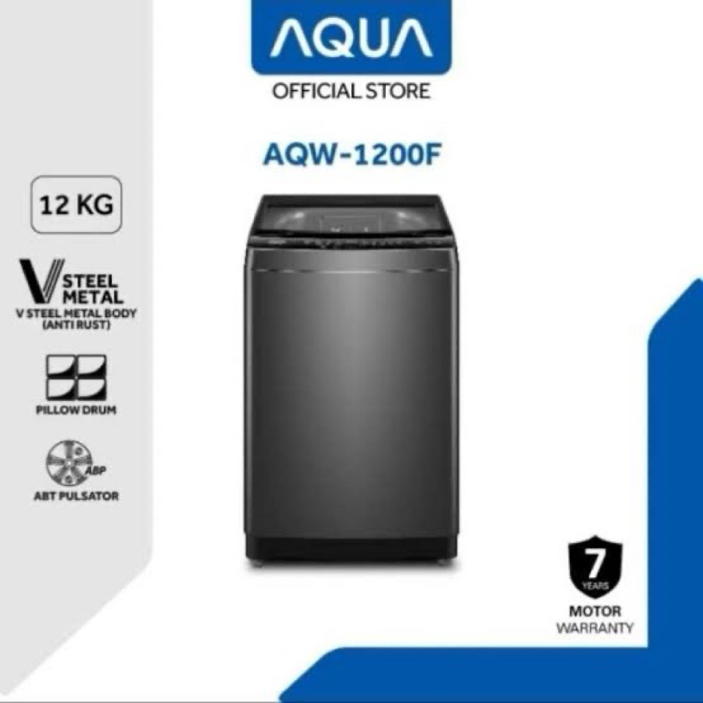 Mesin cuci 1 tabung 12 kg aqua aqf 1200f Mesin cuci 12 kg 1 tabung aqua Mesin cuci aqua 1 tabung 12 