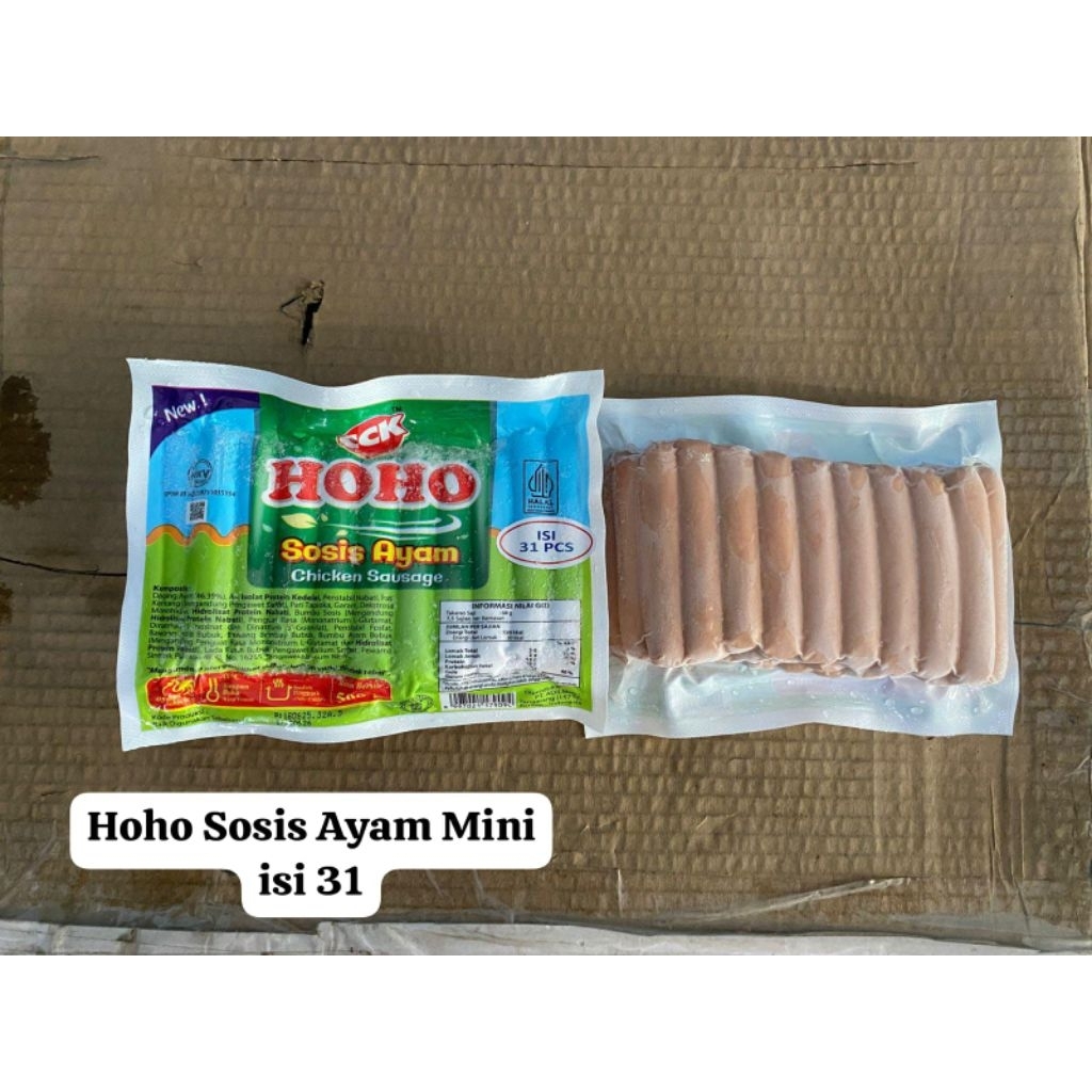 

Hoho Sosis Ayam Mini Isi 31Butir 500g Frozen food cik ntik Jambi cemilan jajanan seblak korea jepang