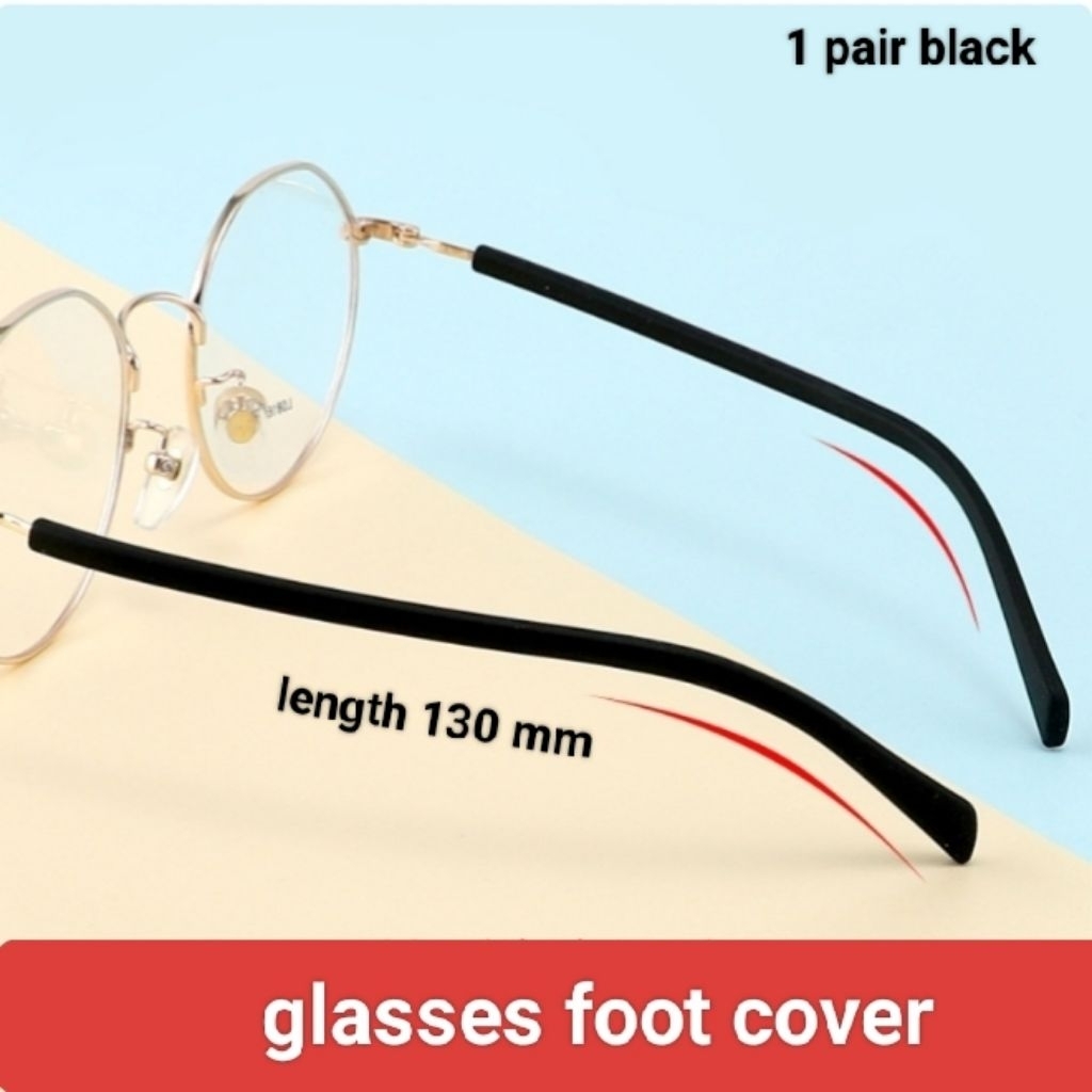 sepasang selongsong lapis gagang kacamata karet silikon