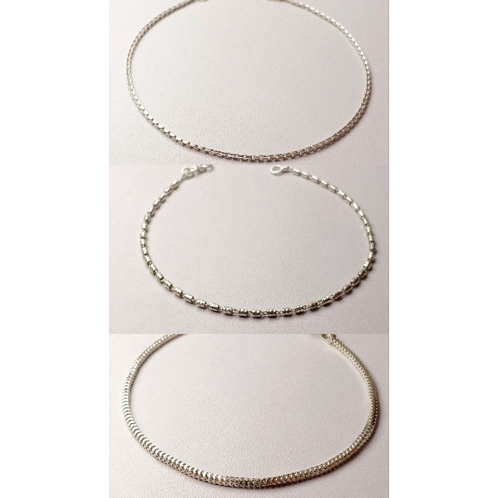 Gelang Rantai Pria Wanita/Gelang Perak Rantai Italy Santa/Gelang Rantai Perak Asli/Perak 925/Gelang 