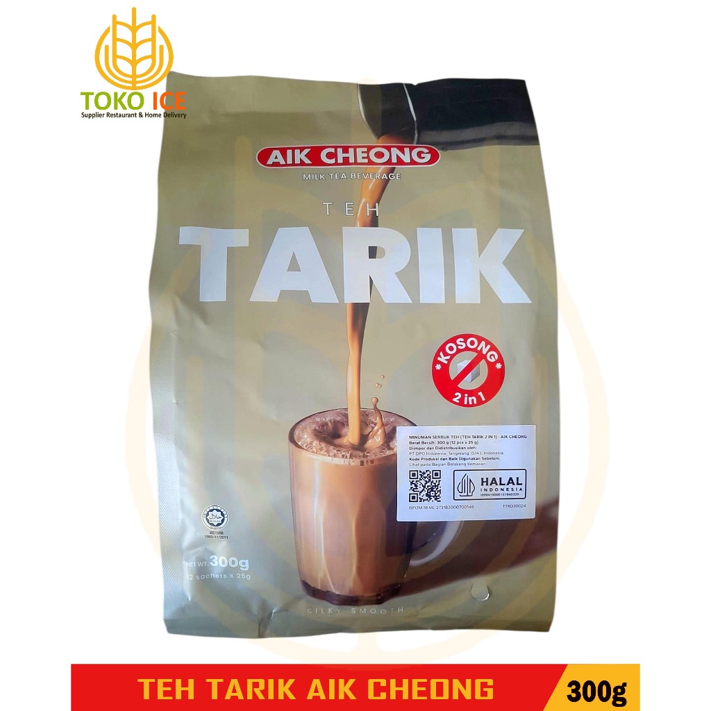

TEH TARIK 2 IN 1 NO SUGAR AIK CHEONG 360G | Minuman Teh Susu Instan 12 Sachet