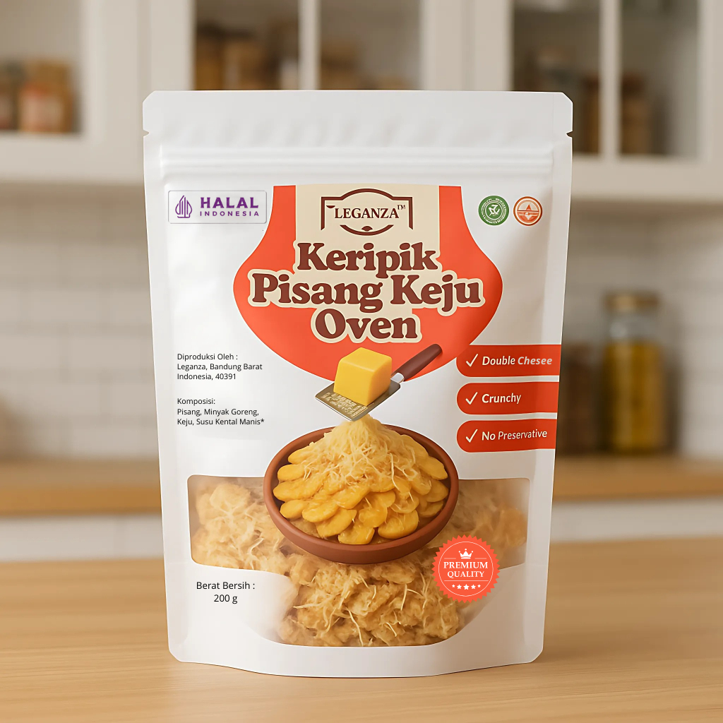 

Kripik Pisang Keju Oven Leganza 200 Gram Keripik Pisang Susu Keju Cemilan Viral