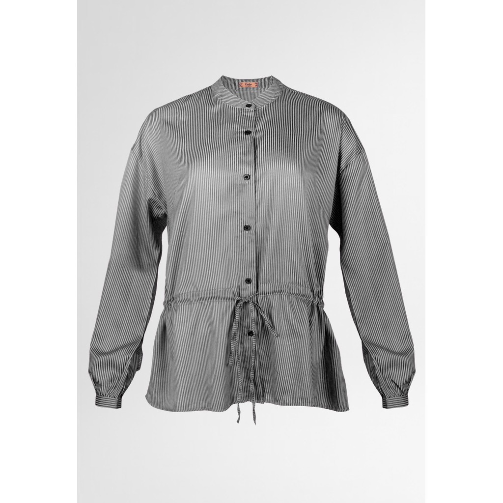 Emba Ladies - Marion Blouse Wanita Lengan Warna Hitam
