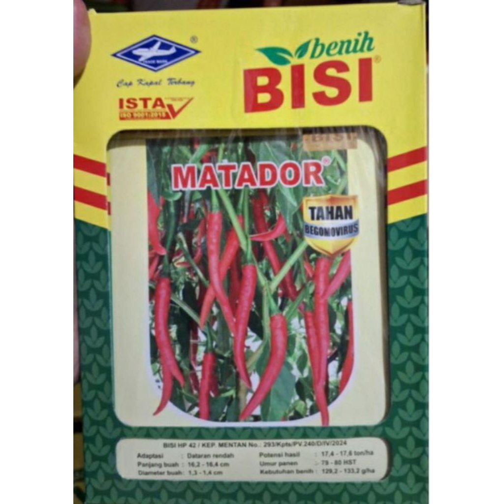 Benih/bibit cabe besar panjang MATADOR F1 10 gr 100% original