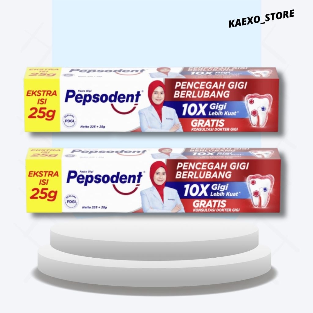 Pepsodent 225g + 25g Murah || Pepsodent Isi 2