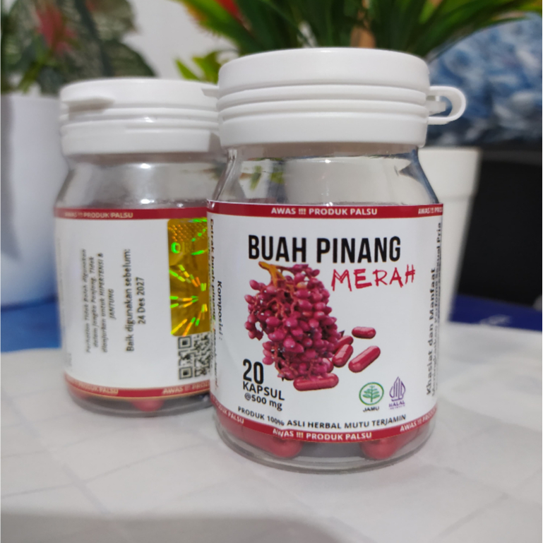 

Kapsul Buah Pinang Muda Merah isi 20 butir ORIGINAL