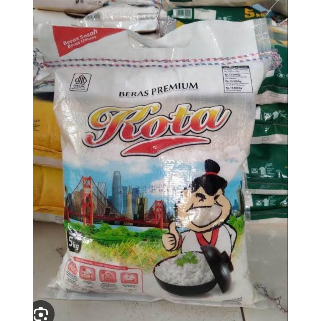 

Beras Kota kemasan 10kilogram