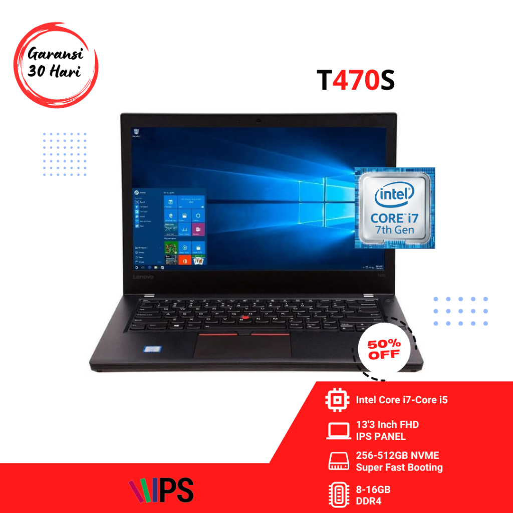 Lenovo Thinkpad T470s/T460s/T440 Intel Core i5/Core i7/Laptop Kantoran/Laptop Kerja kuliah