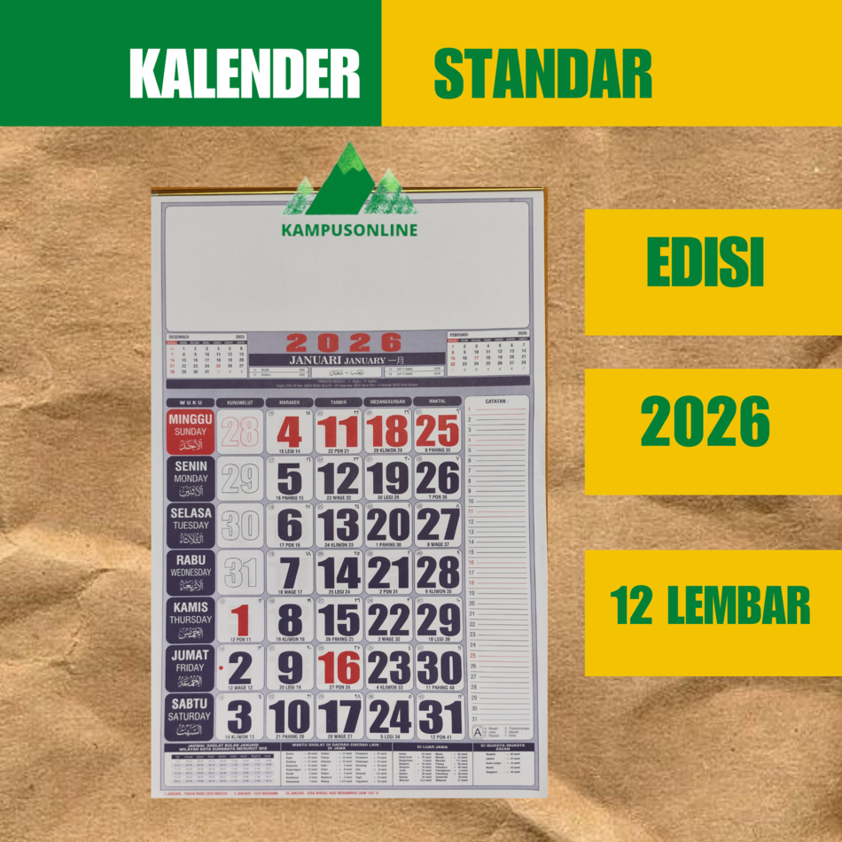 

PROMO KALENDER 2026 LENGKAP TERMURAH