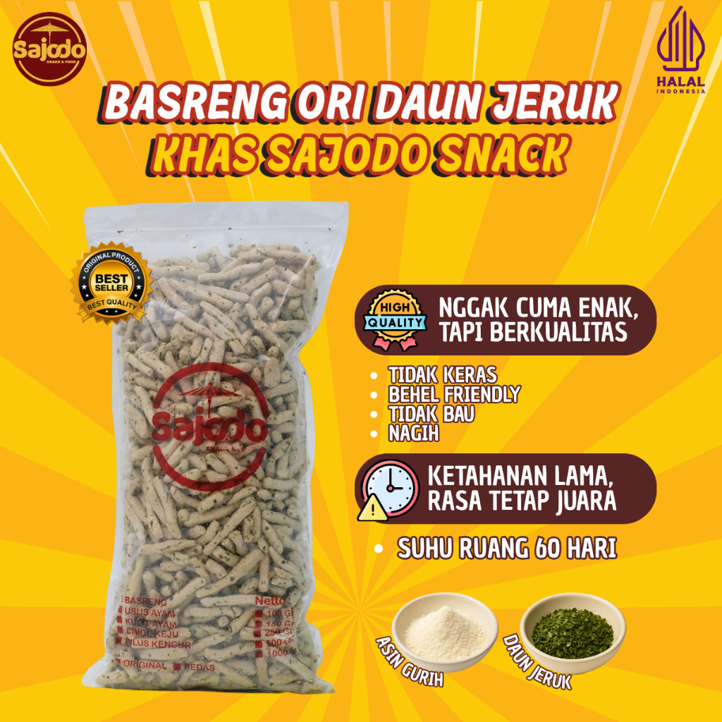 

Dse - [FLASH SALE] Basreng Ori Daun Jeruk 1 KG