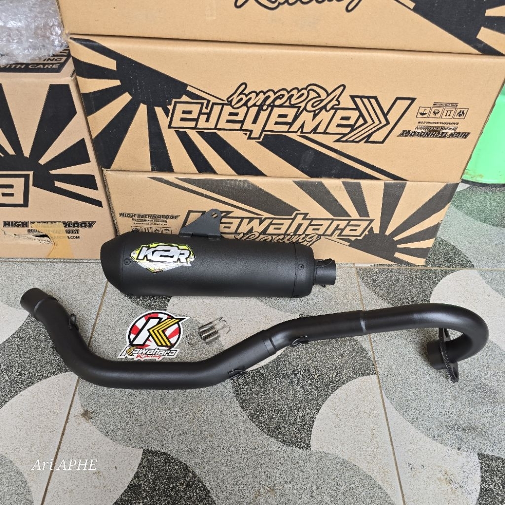 knalpot KAWAHARA K2R full black original KLX 150 /DTRACKER 150 promo