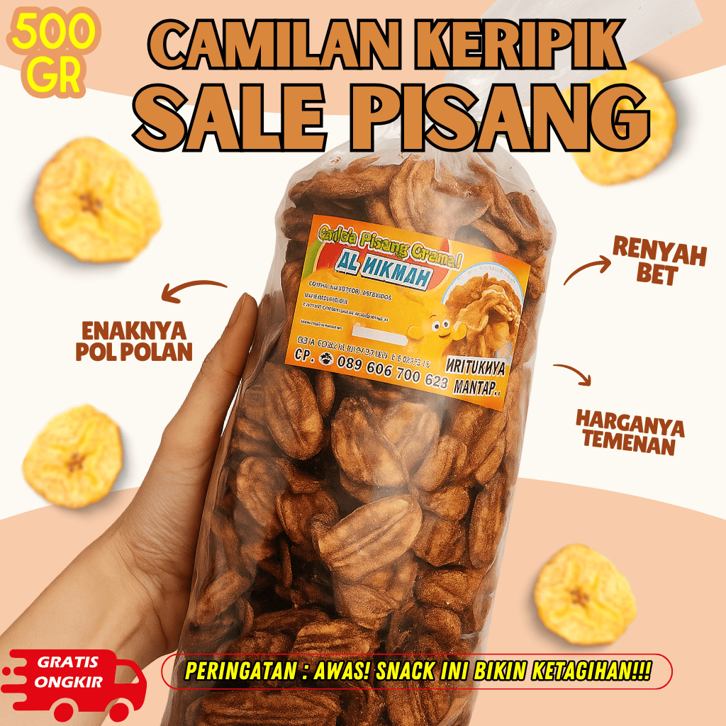 

Cemilan Kering Sale Pisang Manis Khas Cilacap 500 gr
