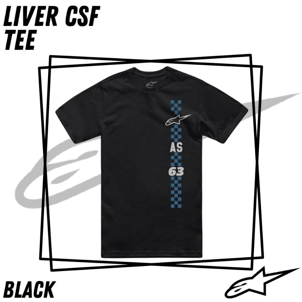 Kaos Alpinestars Liver CSF Black Tee Shirt T-Shirt Original