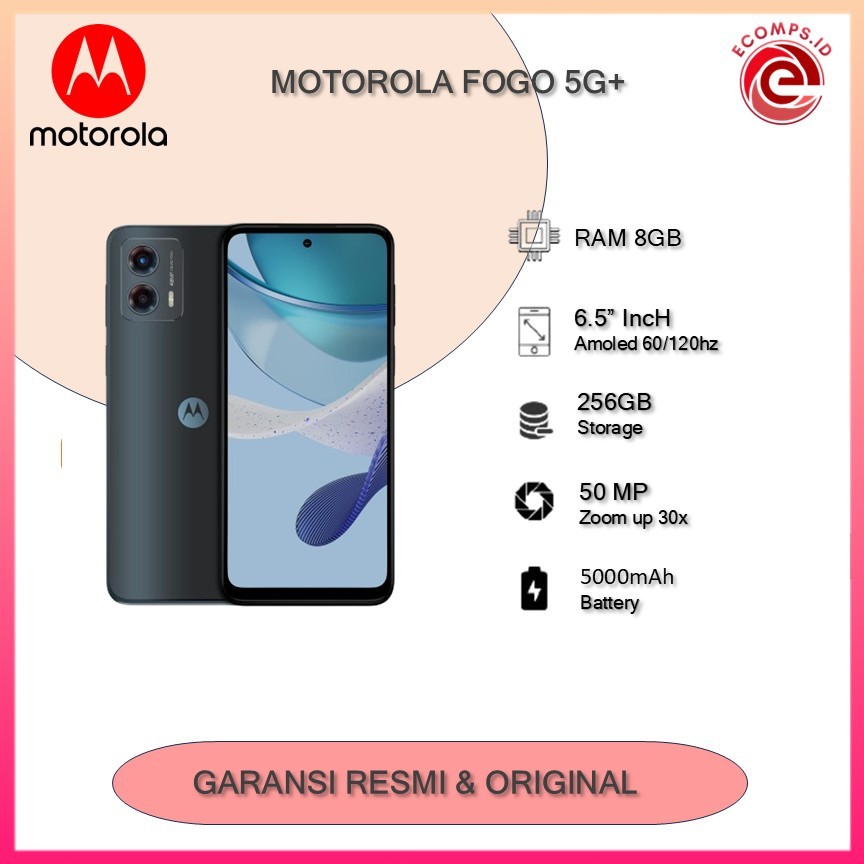 Handphone Motorola Fogo 5G+ 8GB 256GB