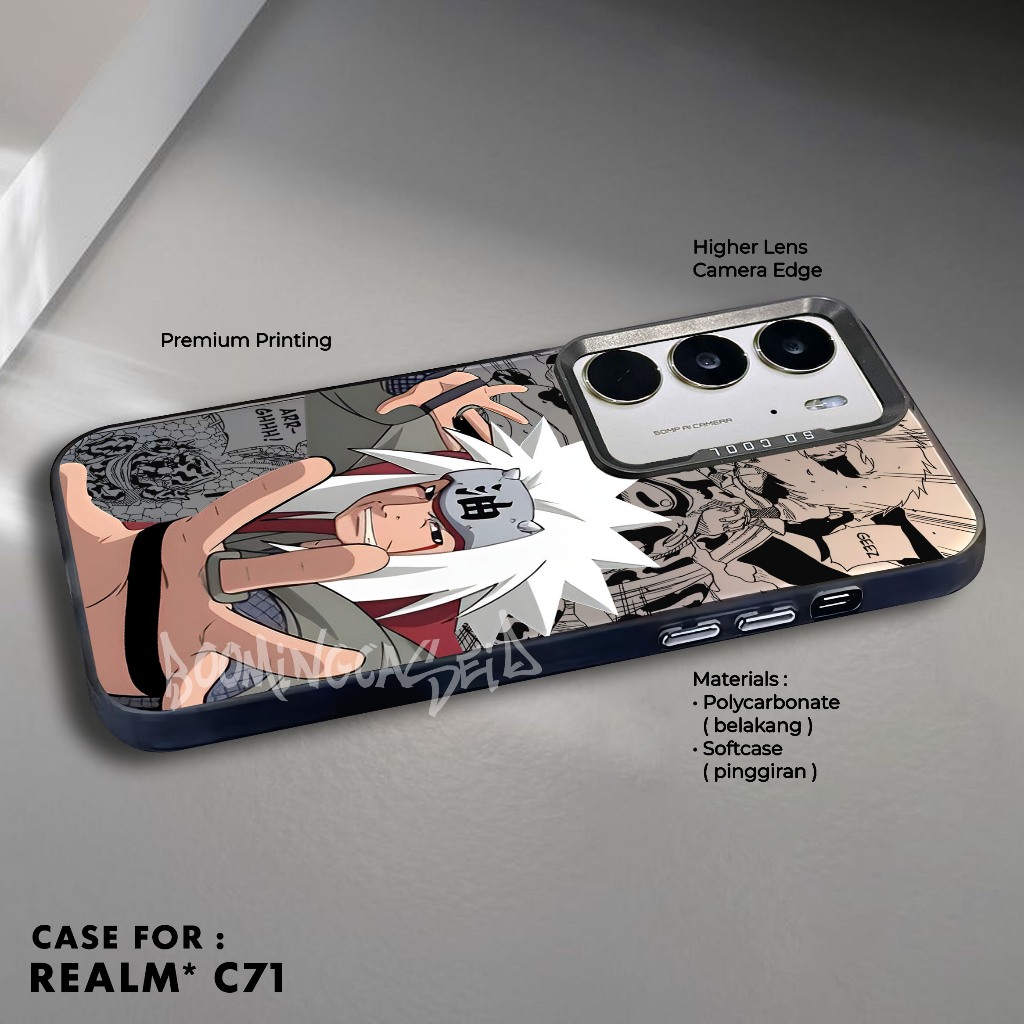 Case Realme C71 Casing Realme Premium Matte Hard Casing - Case IMD - Case Hologram Motif NARUTO