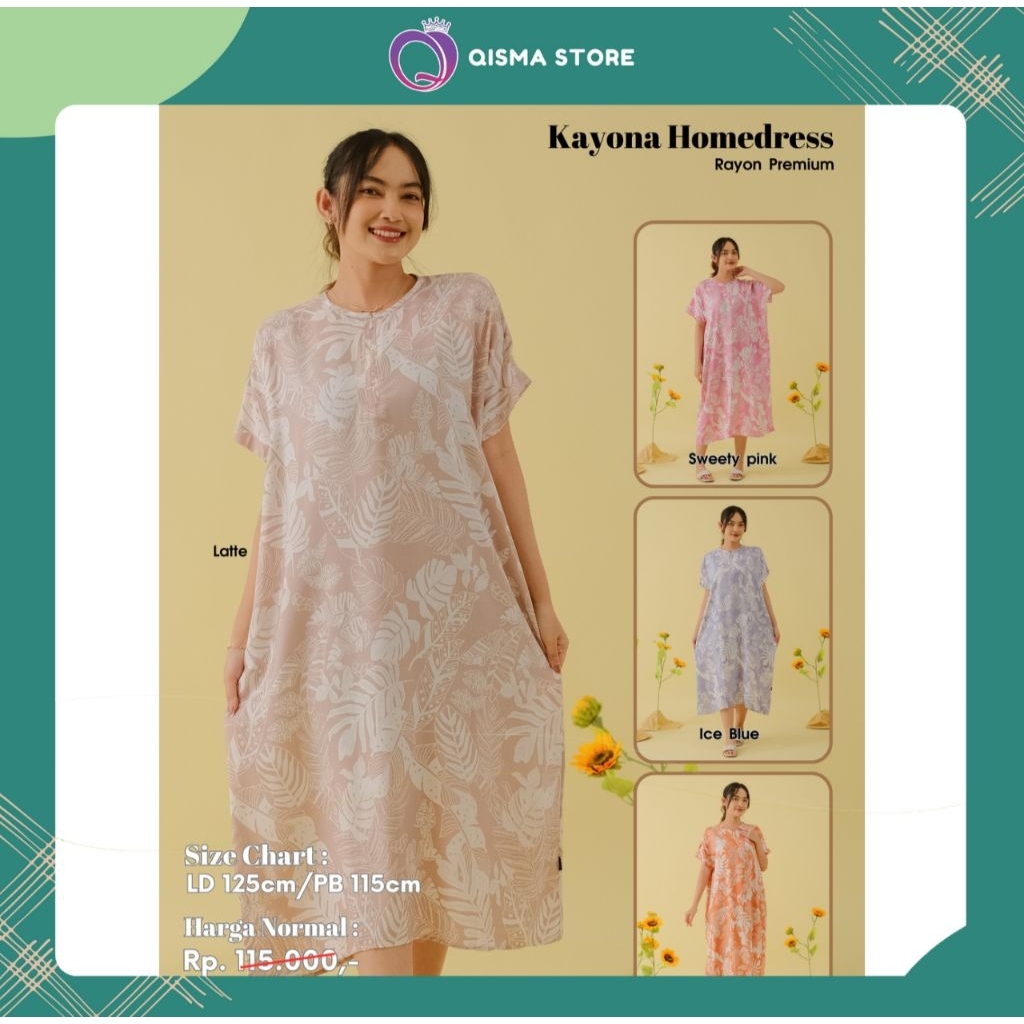 BEST PRICE// KAYONA HOMEDRESS BY BELVA// QISMA STORE