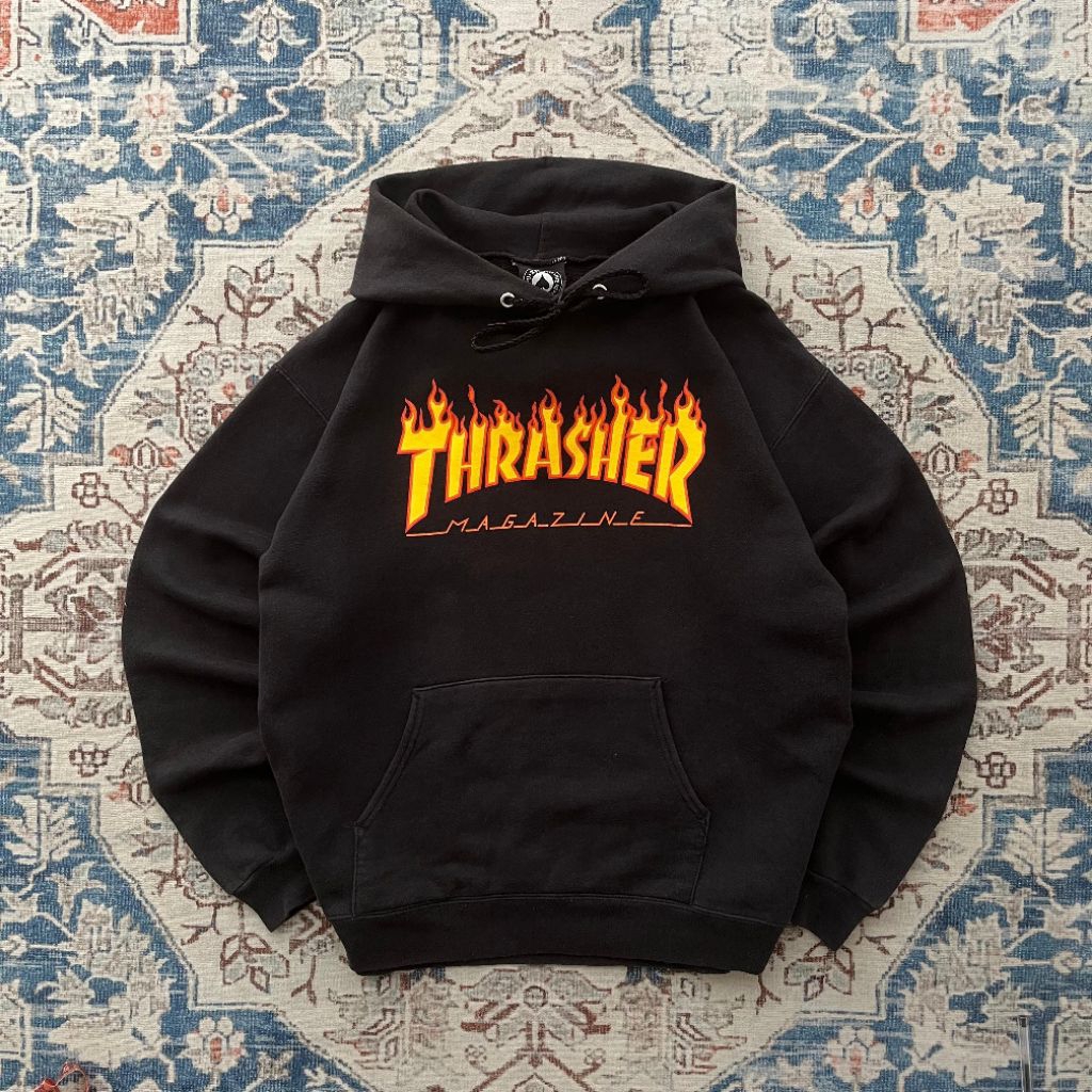 Hoodie Thrasher Flame Black