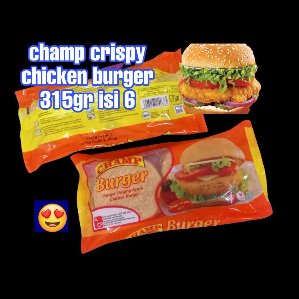 

Champ crispy chicken burger 315gr
