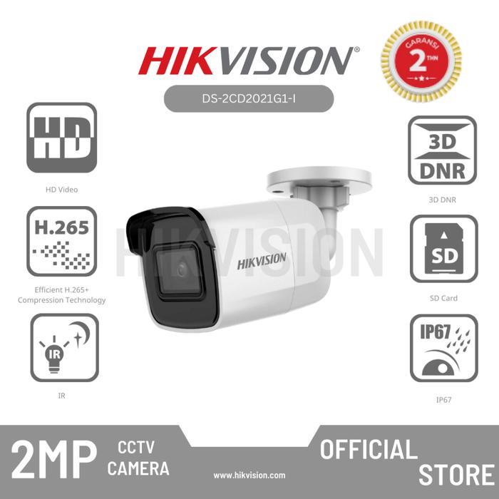 IP Camera Hikvision 2MP DS-2CD2021G1-I