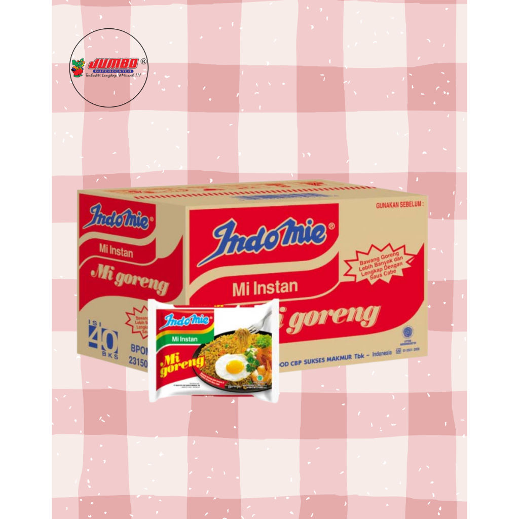 

Indomie Goreng Original 1 karton 40pcs/Mie Goreng/Mie Instant/Bahan Pokok