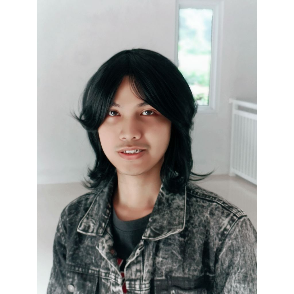 WIG RAMBUT PALSU PRIA GONDRONG GAYA KOREA