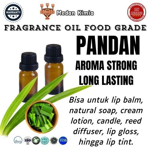 

Fragrance Oil Food Grade 100% Aroma Pandan 10gr / Aroma Pandan Strong Alami Perisa Makanan