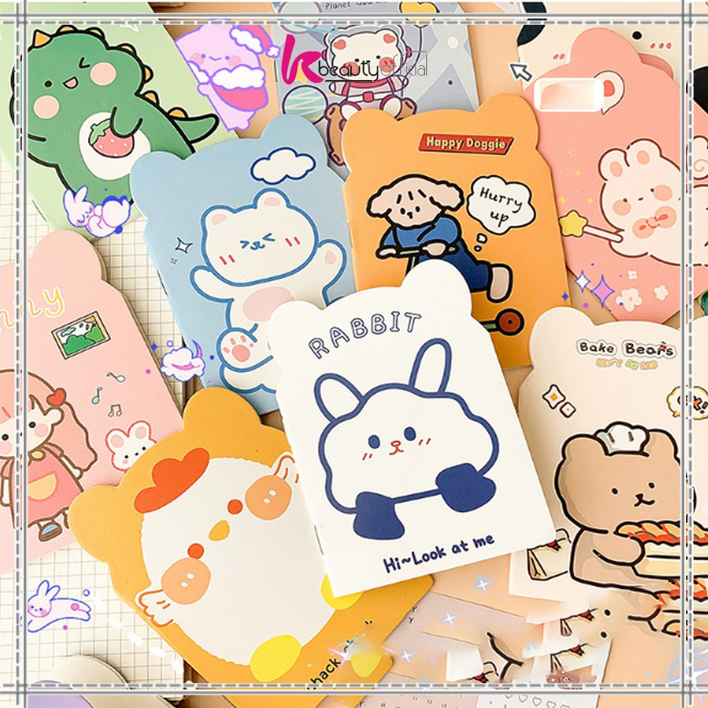 

EC KB-A40 Buku Tulis Memo Kecil Mini Motif Karakter Kartun / Note Book Buku Catatan Kartun Berkuping Cartoon Mini Book