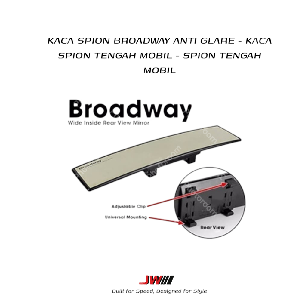 KACA SPION BROADWAY ANTI GLARE - KACA SPION TENGAH MOBIL - SPION TENGAH MOBIL