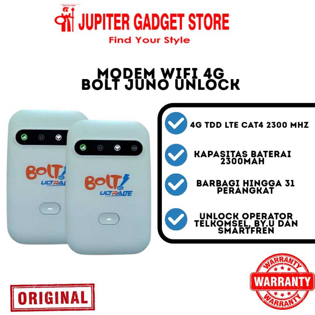 Modem Wifi 4G Bolt Juno Unlock