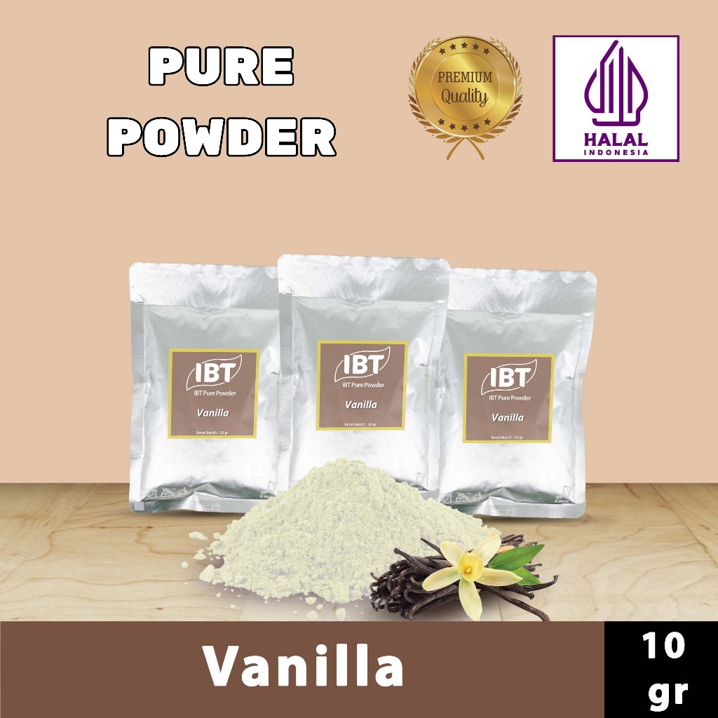 

Pure Vanilla Powder Impor Taiwan Bubuk Essence Murni Kualitas Bagus Sachet