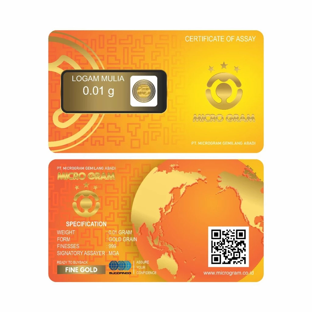 (FREE GIFT) EMAS MURNI BABY GOLD LOGAM MULIA ORIGINAL 0,01 GRAM