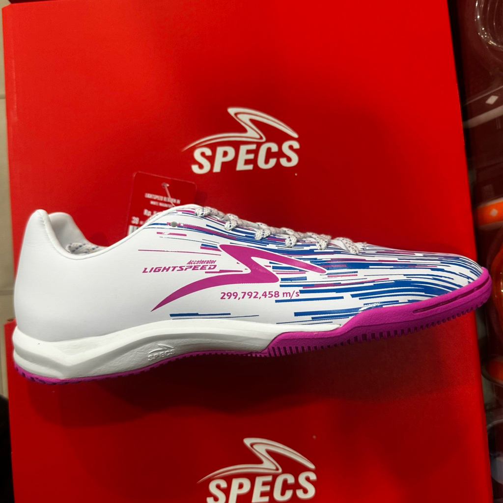 Sepatu Futsal Specs LIGHTSPEED Reborn white Magnifico