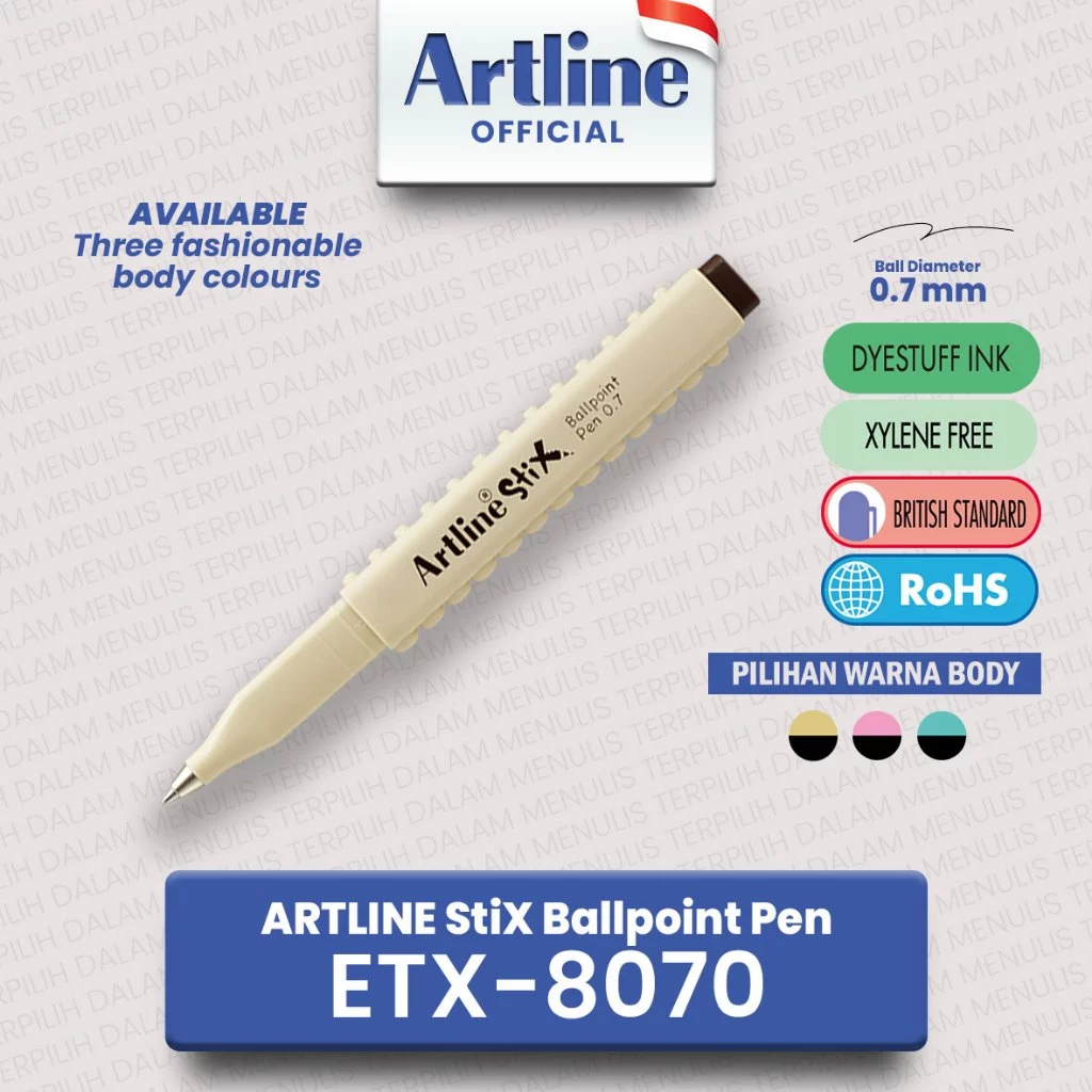 

(LIVE) ARTLINE STIX Ballpoint Pen Pulpen Unik 0.7 mm ETX-8070