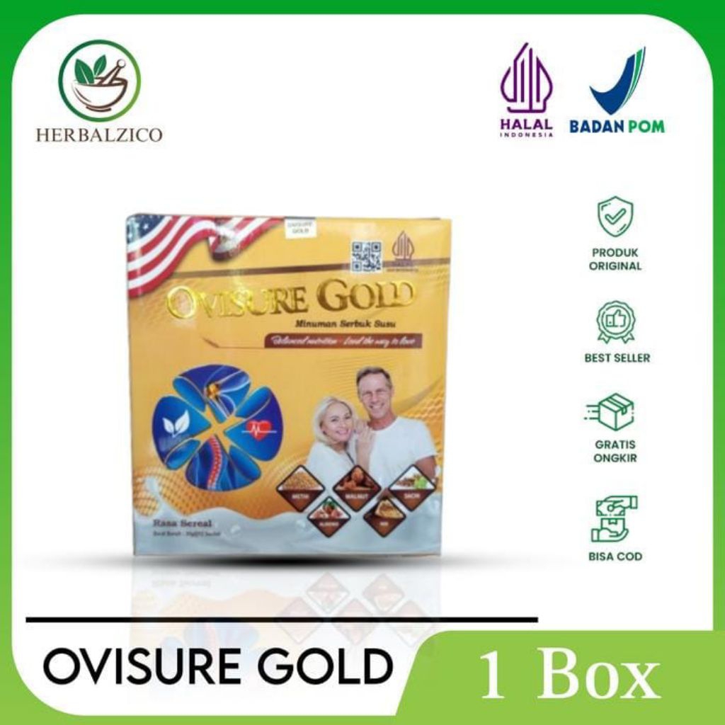 

OVISURE GOLD SUSU BPOM MEMBANTU MEMULIHKAN KERUSAKAN TULANG SUSU USA 1 BOX ISI 12 SACHET HERBAL BPOM