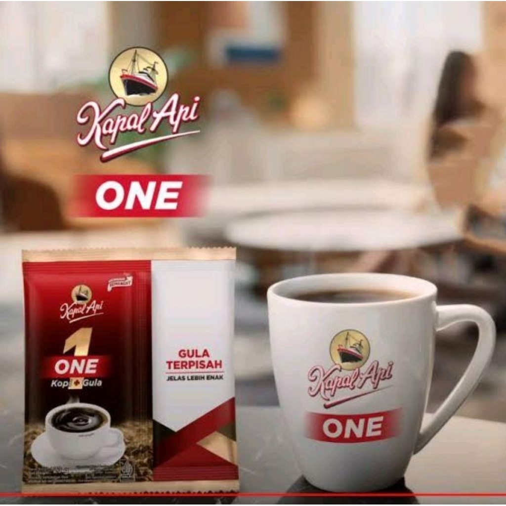 

Kopi Kapal Api ONE kemasan sachet per renceng isi 23gr x 10