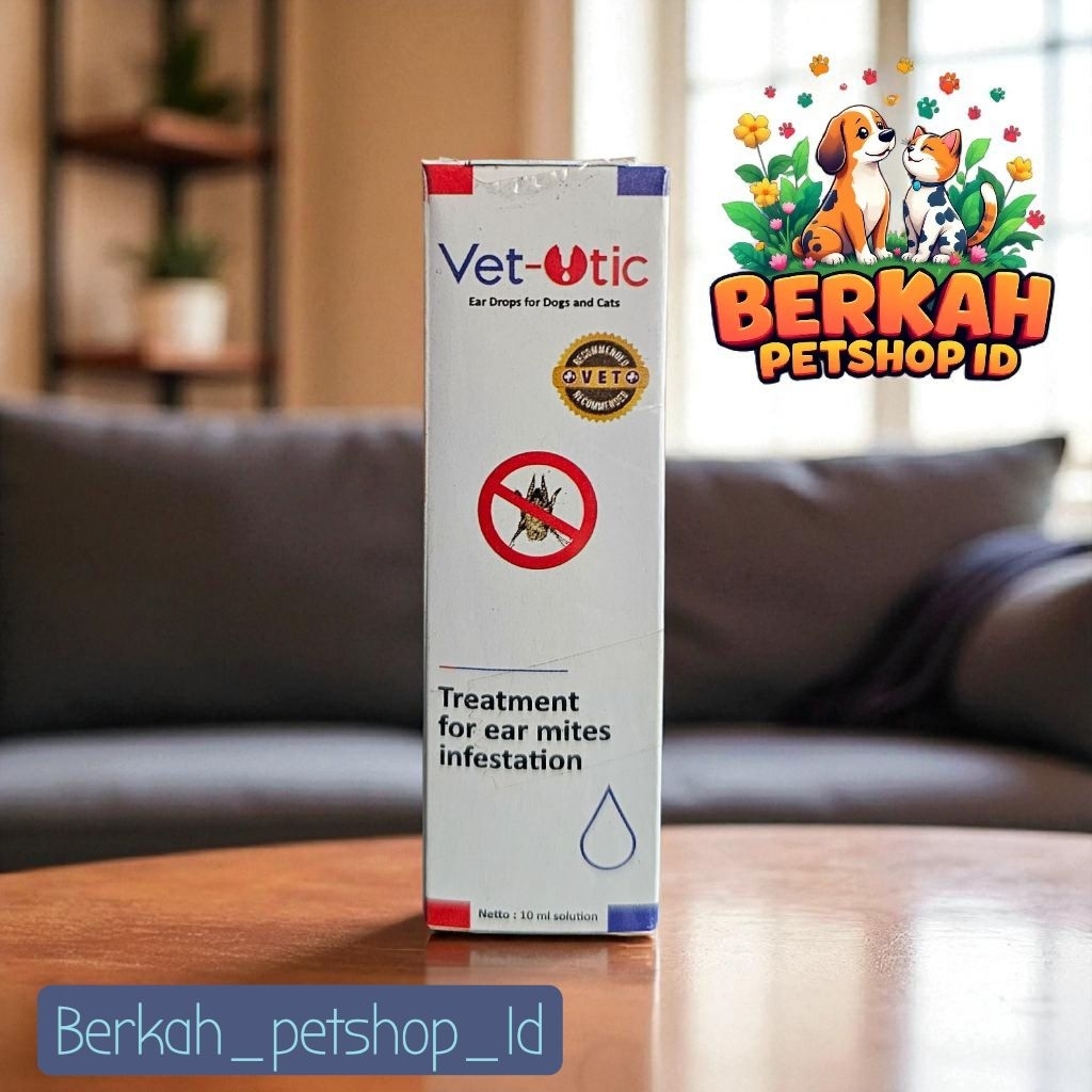 Vet Otic obat sakit telinga hewan kucing anjing tungau / kutu telinga