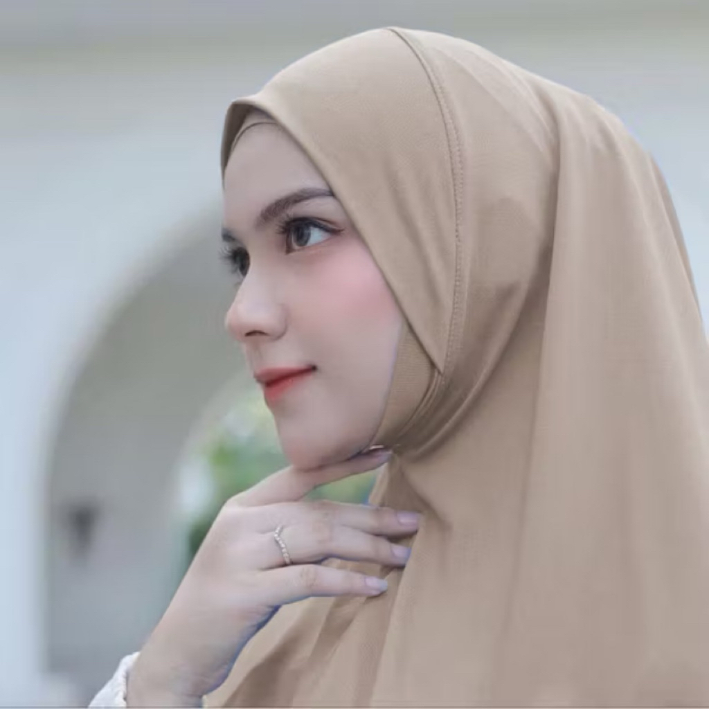 Hijab Bergo Dagu Malaysia Jersey Premium/Jilbab Bergo Malaysia