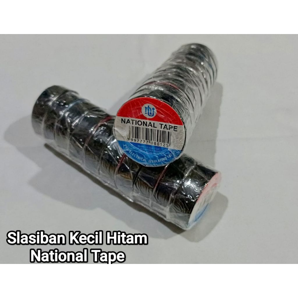 NATIONAL TAPE ISOLASI SOLASI HITAM KECIL KABLE LISTRIK KABEL LISTRIK ELEKTRICAL