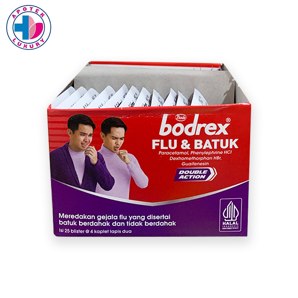 Bodrex Flu dan Batuk Double Action 1 Box – Meredakan Flu, Batuk, Hidung Tersumbat