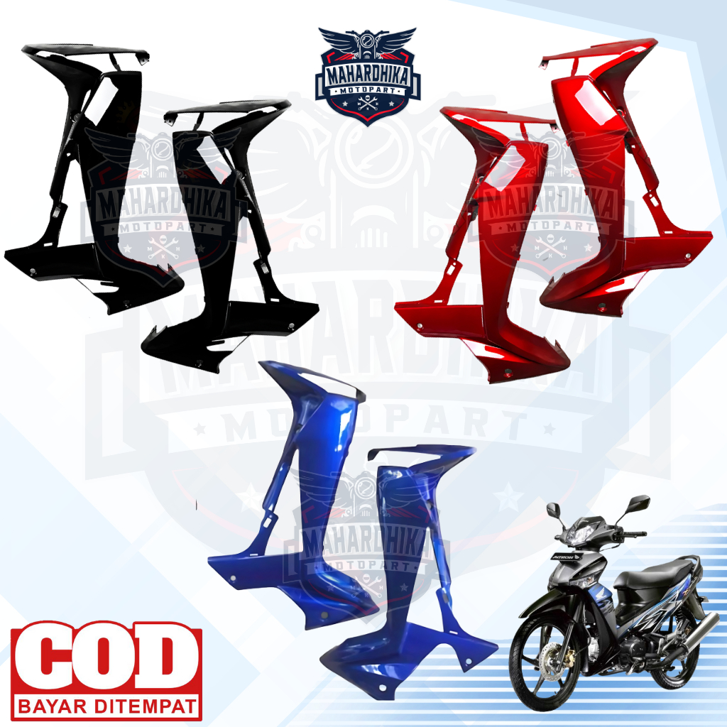 Cover Body Halus Sayap Luar Kanan Kiri Motor Honda Supra X 125 Batman Tahun 2008 2009 2010 2011 Warn