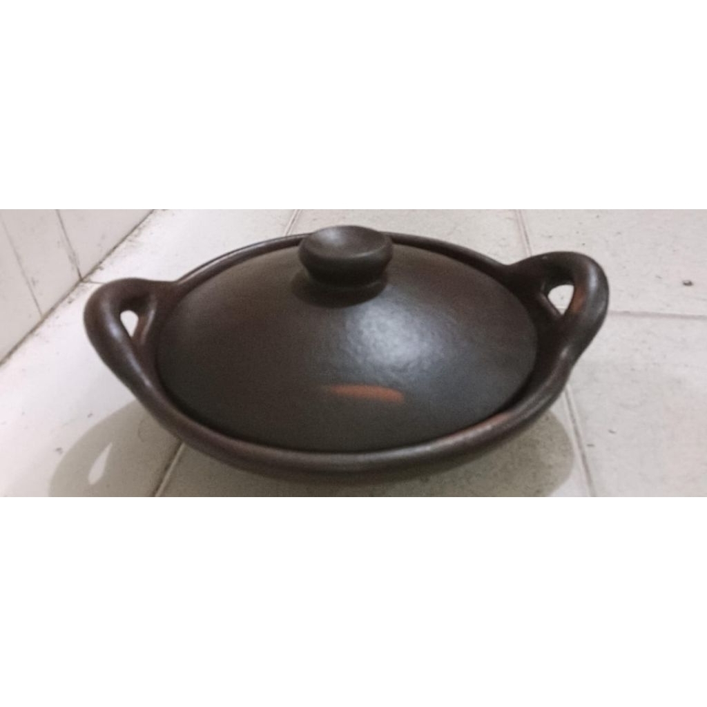 Wajan Surabi tembikar Kuali Gerabah Tanah Liat 20cm dan 18cm