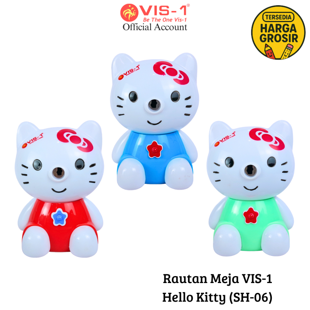 

VIS-1 Rautan Pensil Putar kode SH-06 Hello Kitty / Rautan Meja / Orotan / Pencil Sharpener