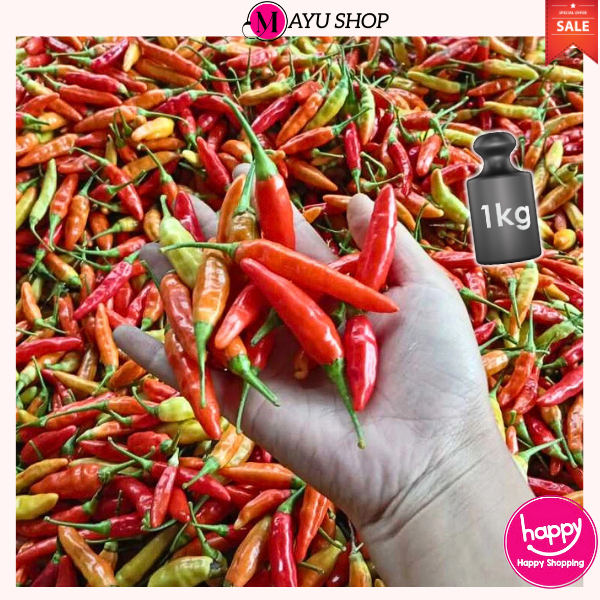 

Bisa COD Cabe Rawit Merah/Cabai Rawit Merah Segar 1kg Aneka Bumbu Dapur