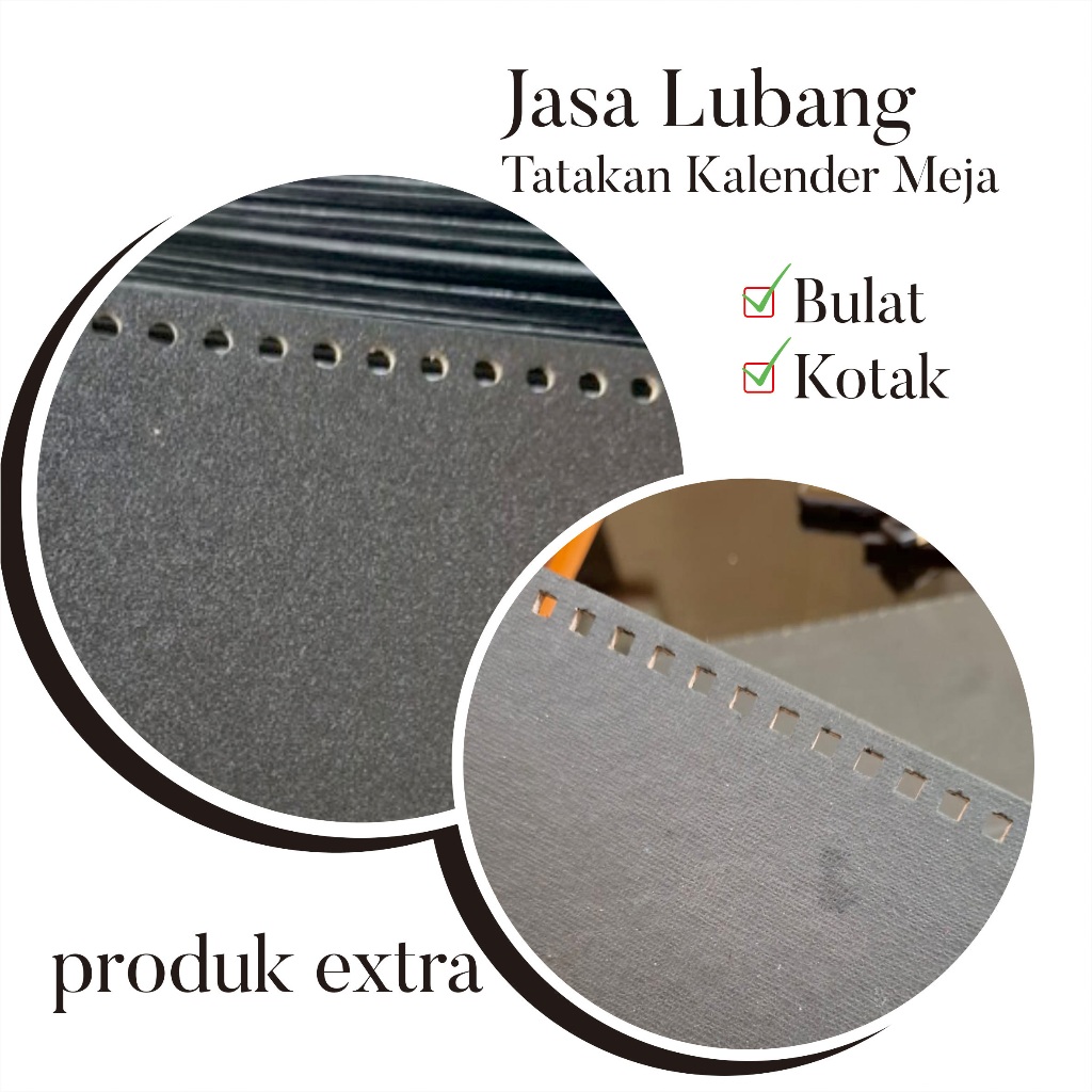 Jasa pelubangan tatakan kalender meja | Extra Lubang tatakan kalender meja